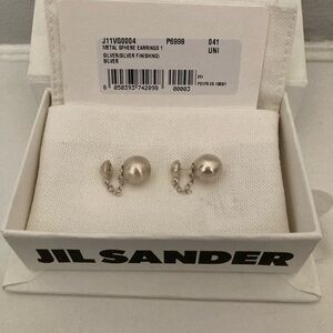 Jil Sander Silver Sphere Earrings